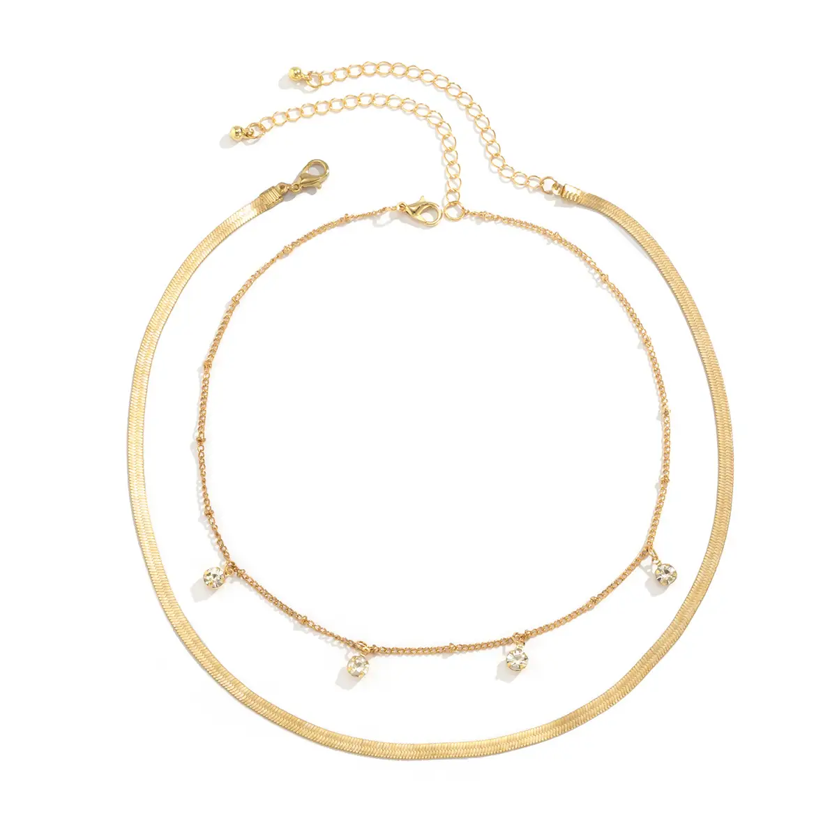 Cross-border Jewelry Frosty Feng Rhinestone Tassel Pendant Necklace Female