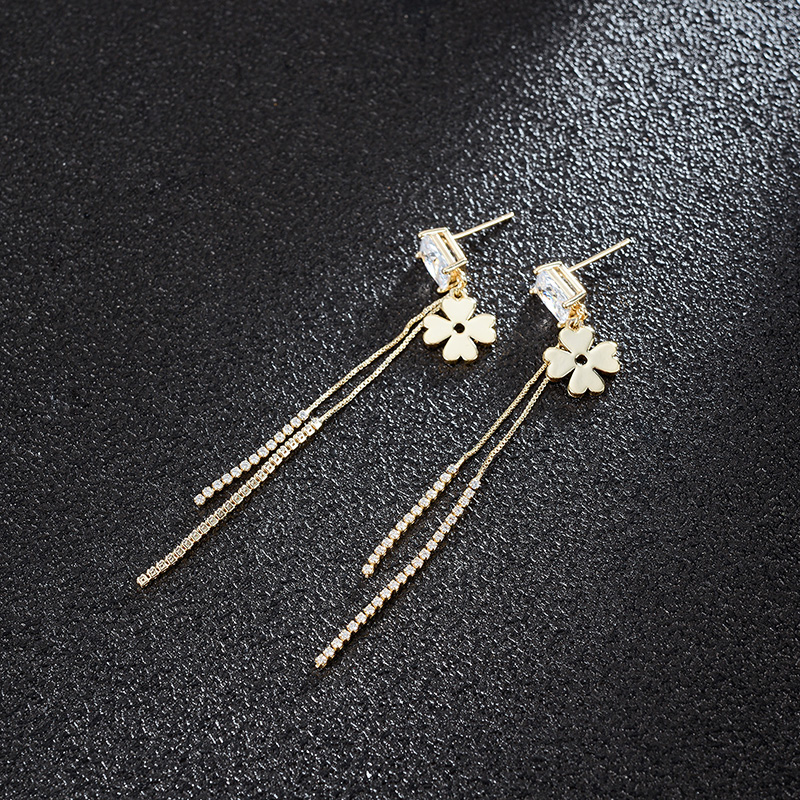 Gold-Tone Geometric Drop Earrings, picture 4 of 4