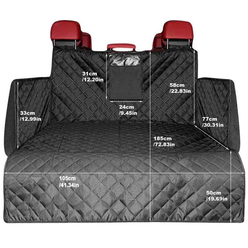 Premium Heavy Duty Quilted Car Boot Liner Trunk Pet Dogs Protector Retuned Set