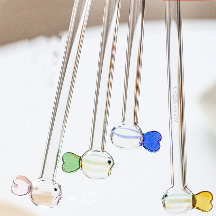 Disposable Milk Tea Stir Stick Cute Tree Can Glass Straw