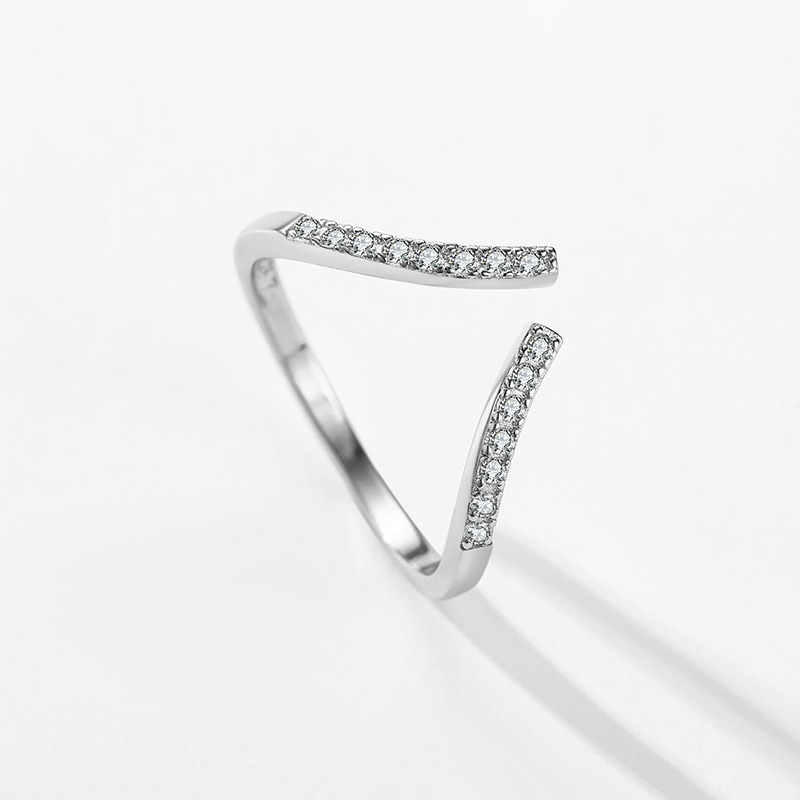 Title 6, S925 Sterling Silver Micro Insert Row Diamentow...