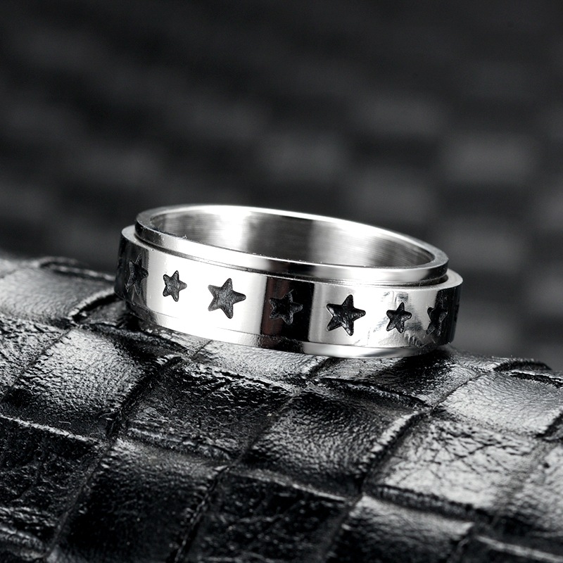 Double-layer Rotatable Stainless Steel Ring