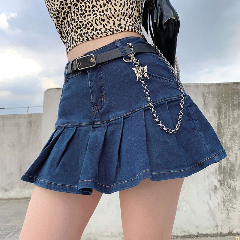 Title 3, Europese en Amerikaanse high waist denim rok me...