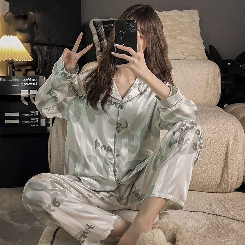 Title 6, Pajamas Cardigan Long-sleeved Suit Sense Of Hom...