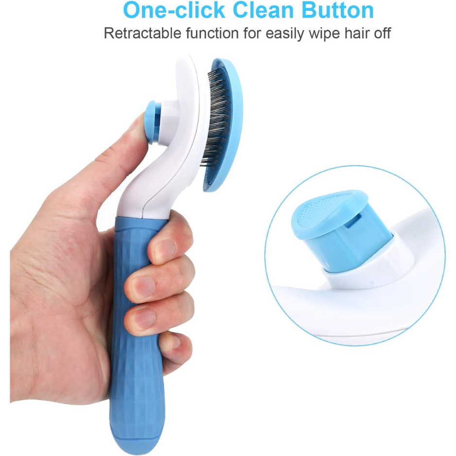 Self Cleaning Slicker Brush, Dog Cat Bunny Pet Grooming Shedding Brush 4