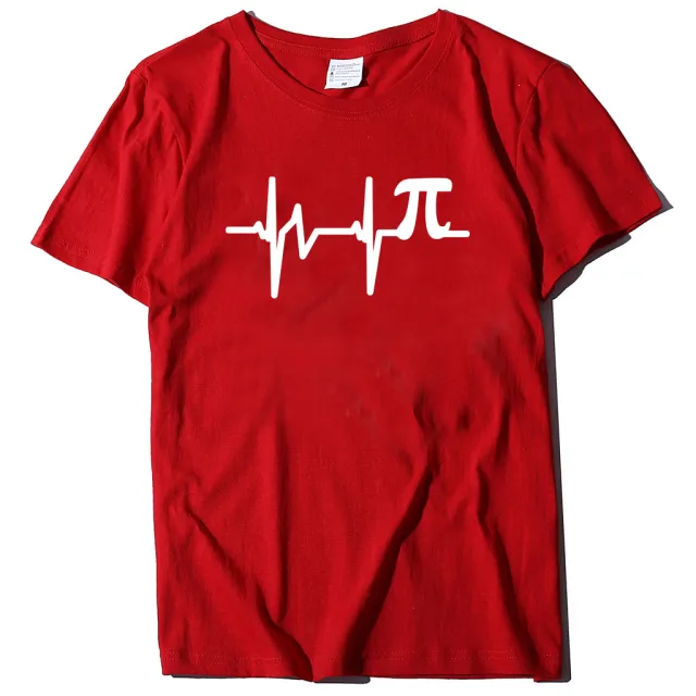 Round Neck Pullover Print Short Sleeves Red - Shop at LoveMi