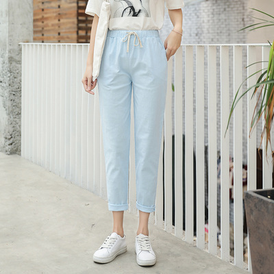 Title 4, Loose Plus Size Linen Slimming All-match Casual...