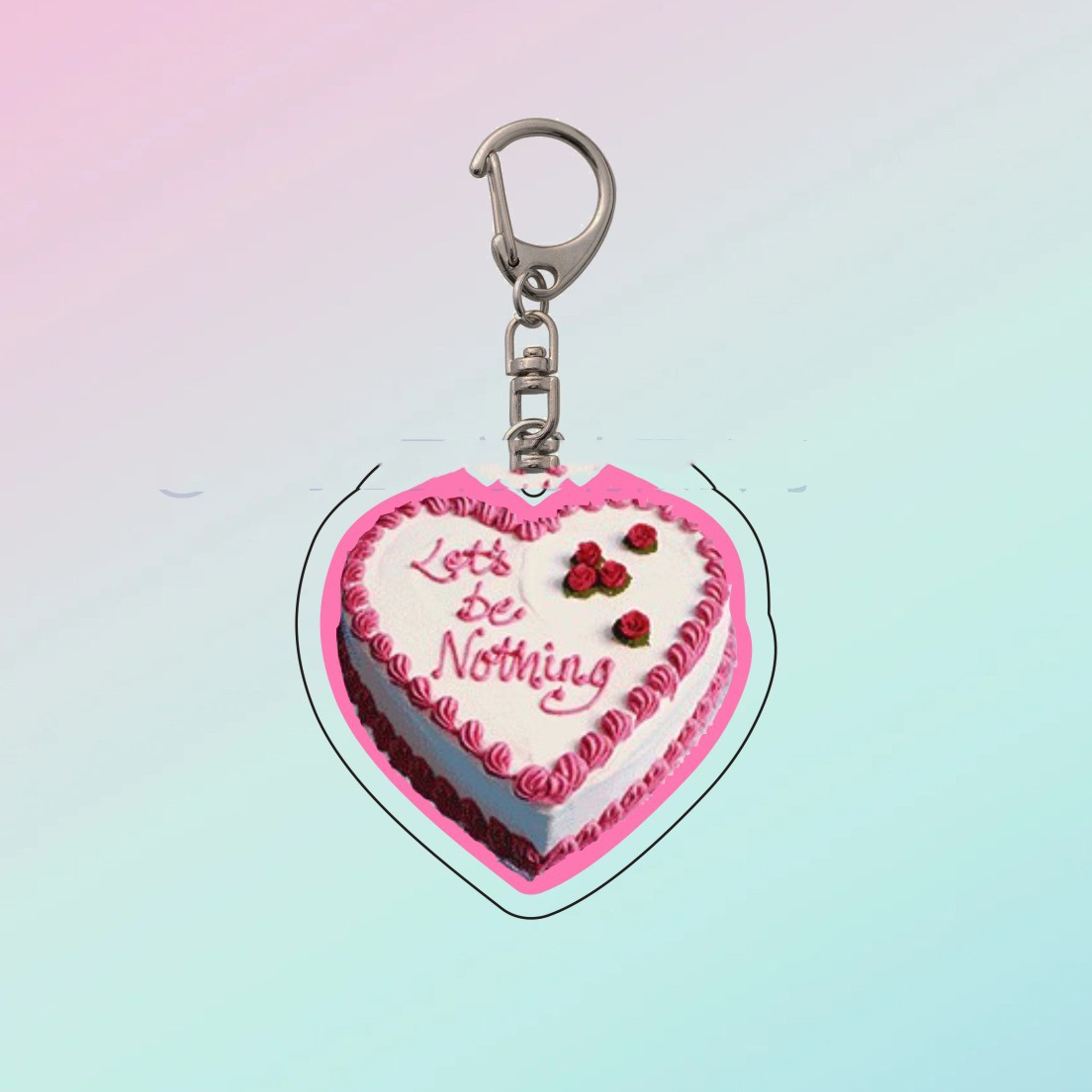 Title 7, Cute Happy Birthday Cake Acrylic Keychain