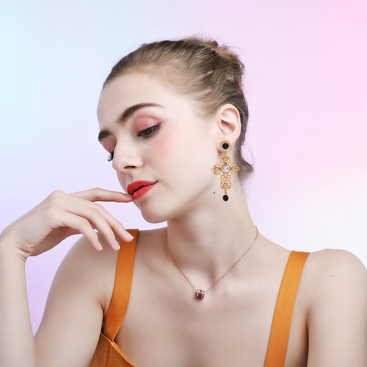 New Baroque Style Exaggerated Earrings Fashion Retro