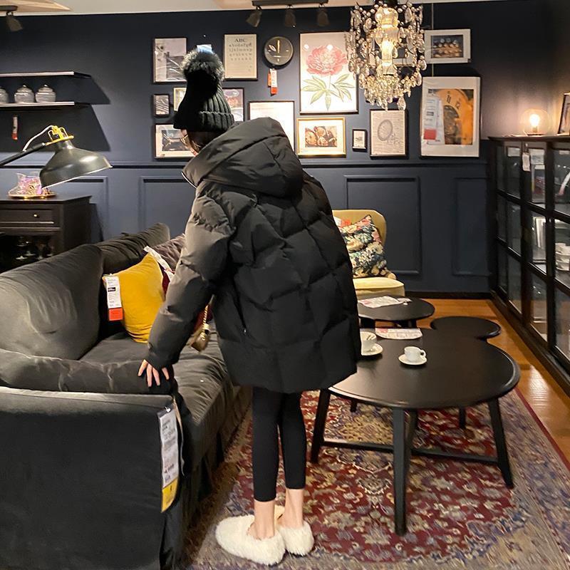 Loose Turtle-back Silhouette Thickened Winter Mid-length Bread Coat