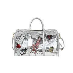 Fashion Sequin Letter Women's One Shoulder Diagonal Bag - Silver - View 1