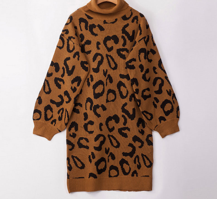 Title 8, Hooded leopard-print loose sweater