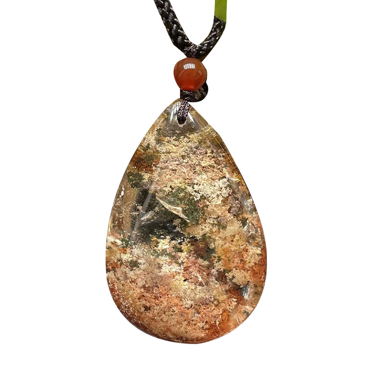 Ghost Pendant Crystal Transparent Full Sweater Necklace — foto 4