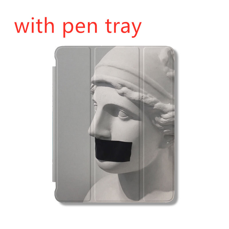 With pen tray