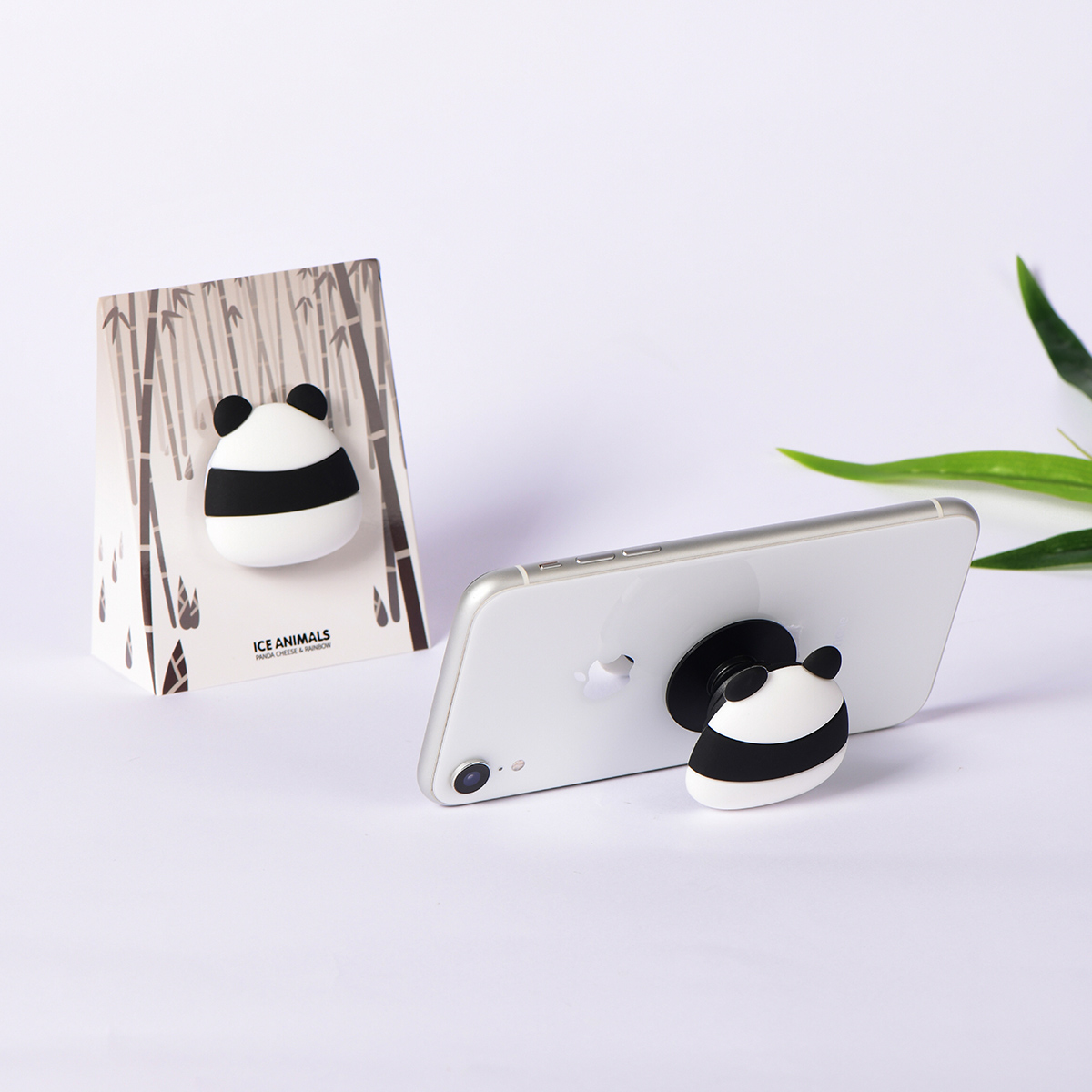 Cute Embossed Silicone Airbag Mobile Phone Holder - Image 4