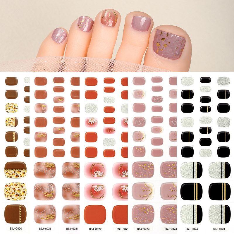 Title 4, 3d Phototherapy Gel Semi-curing Foot Nail Sticker