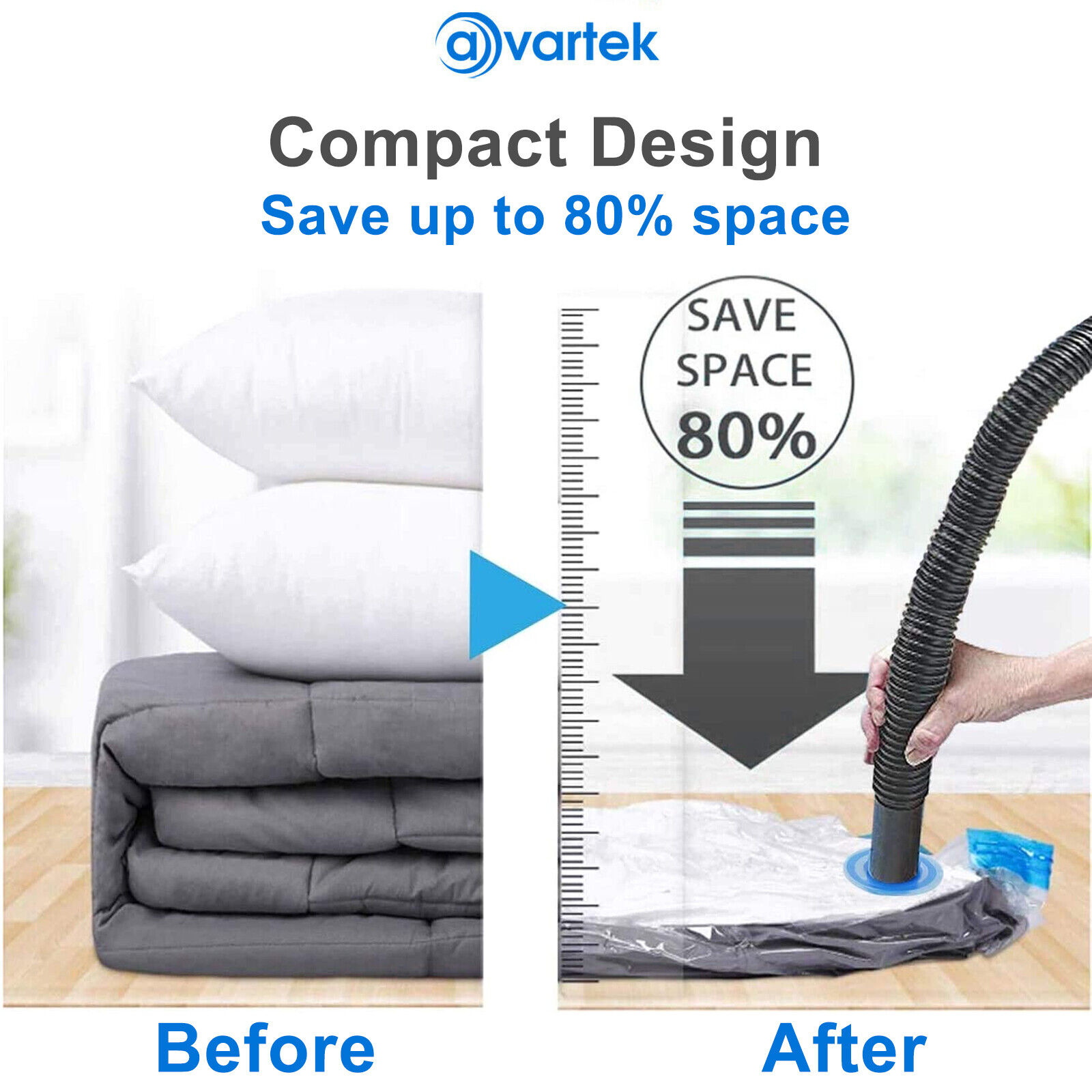 6 X STRONG VACUUM STORAGE SPACE SAVING BAGS VAC BAG SAVER VACCUM VACUM-BAG — image 9