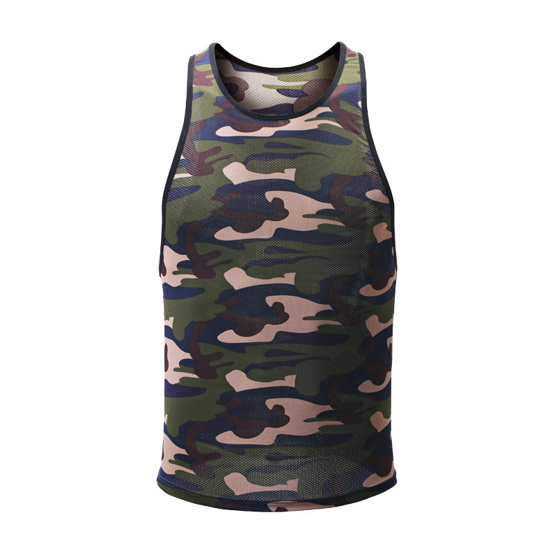 Factory Wholesale Men''s Vest Mesh Camouflage Personalized Sports