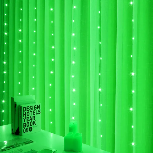 LED Curtain Garland On The Window USB String Lights Remote Control Christmas Decorations For Home Room Green - Shop at LoveMi