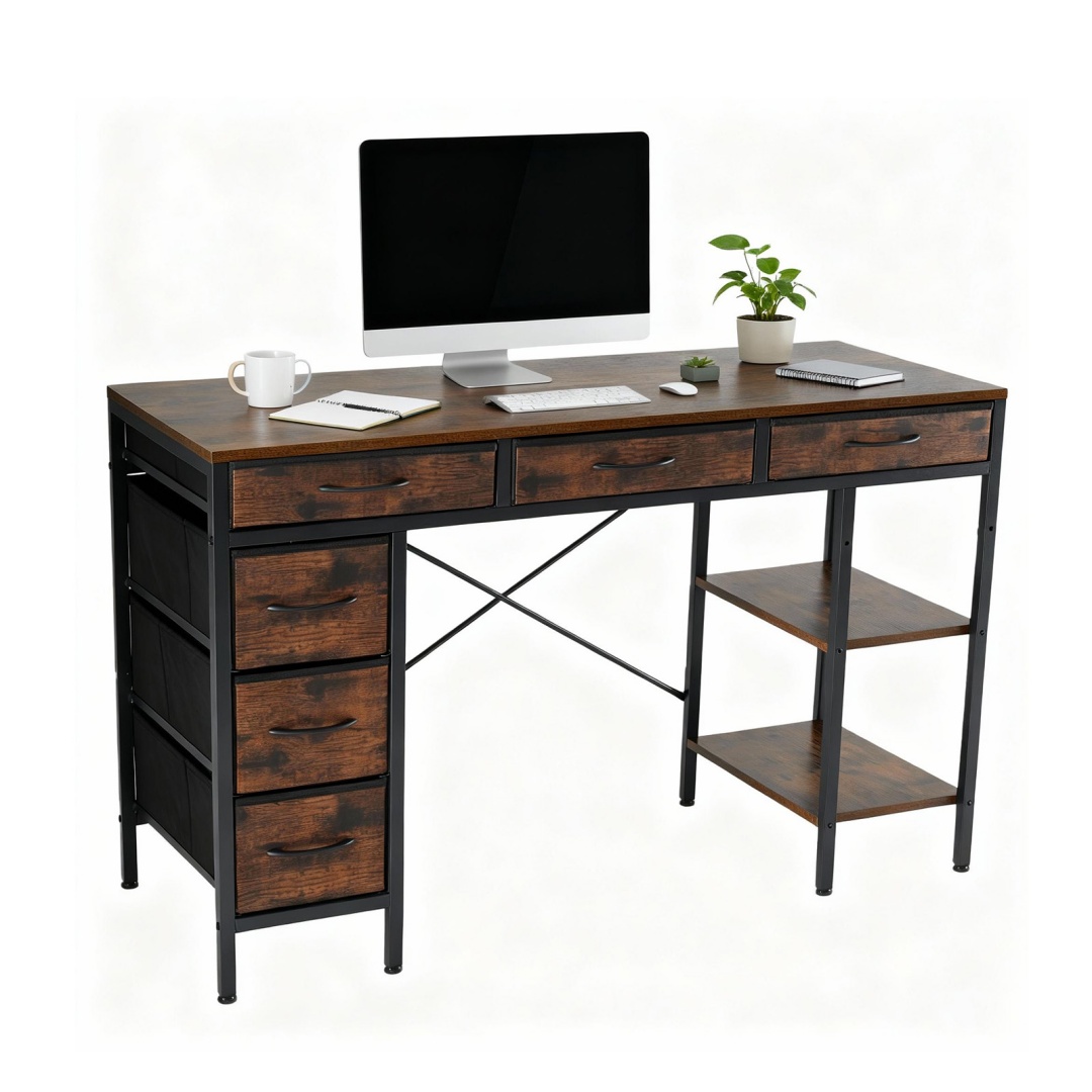 55-inch Computer Desk With 6 Drawers image 5