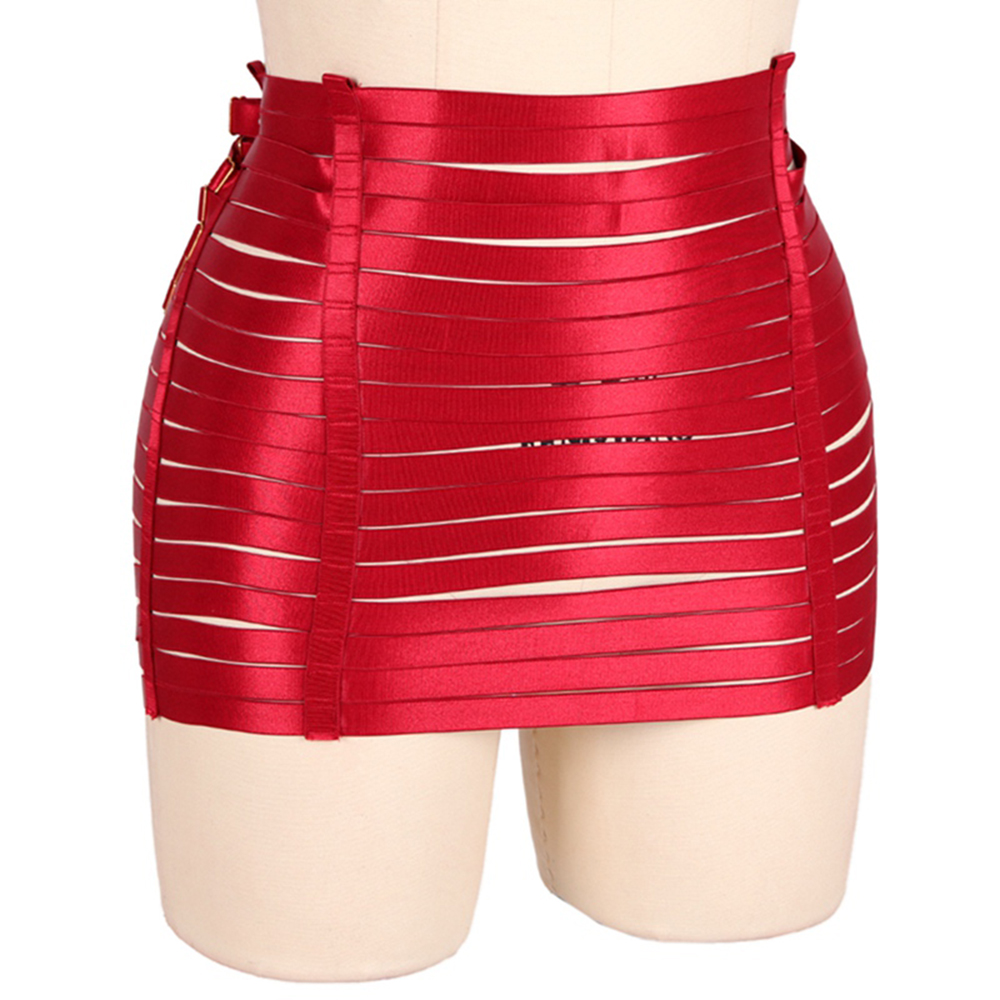 Women's Lace Up Elastic Binding Band Adjustable Multi Belt Skirt