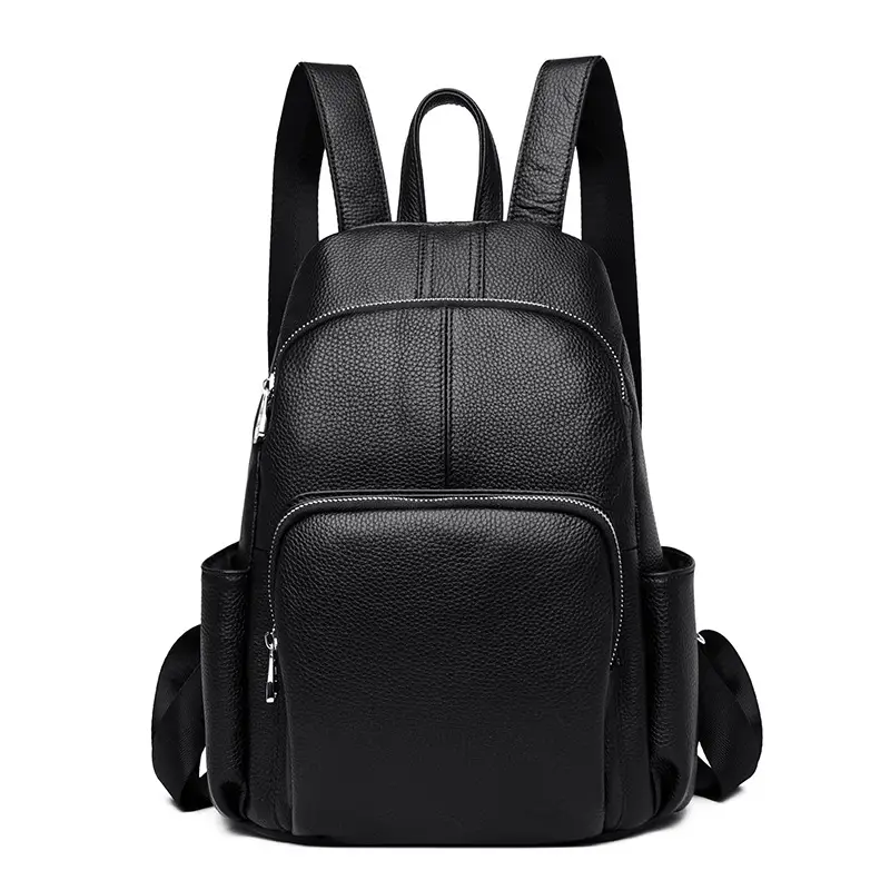 Anti-theft Female Head Layer Cowhide College Outdoor Leisure Travel Backpack
