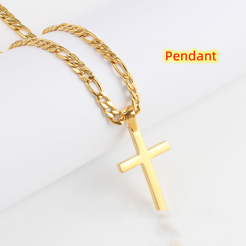 Brand Hip Hop Stainless Steel Cross Necklace