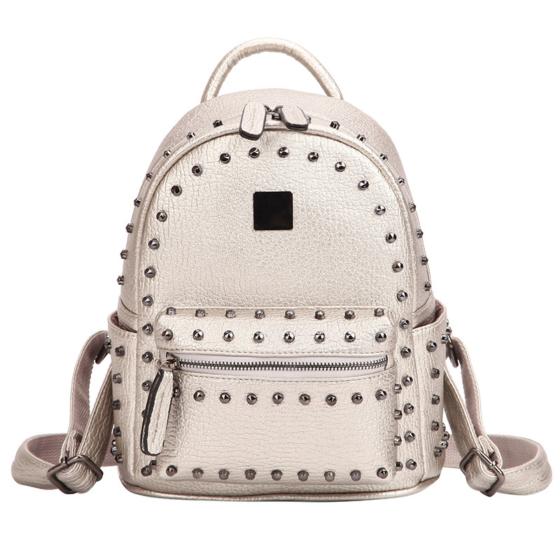 Title 5, Damen Rucksack klein mit Nieten, vielseitig und...