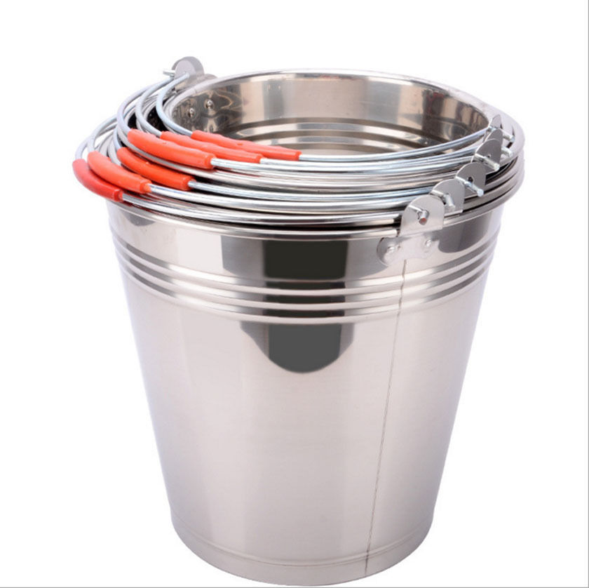 Title 1, Stainless Steel Thickened Bucket Household Port...