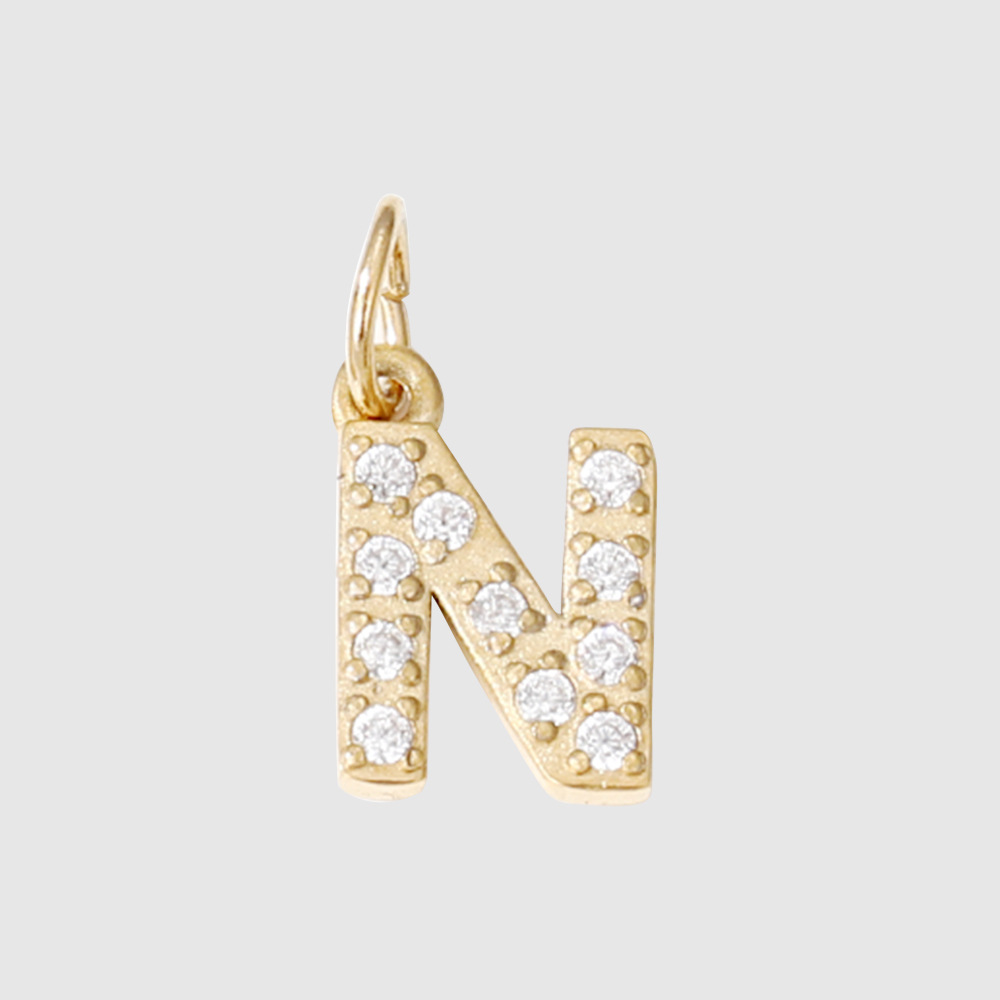 1 Piece 304 Stainless Steel Zircon Ion Plating 14K Gold Real Plated Letter Number Polished Stretch Adjustable Pendant DIY Jewelry Accessories 19