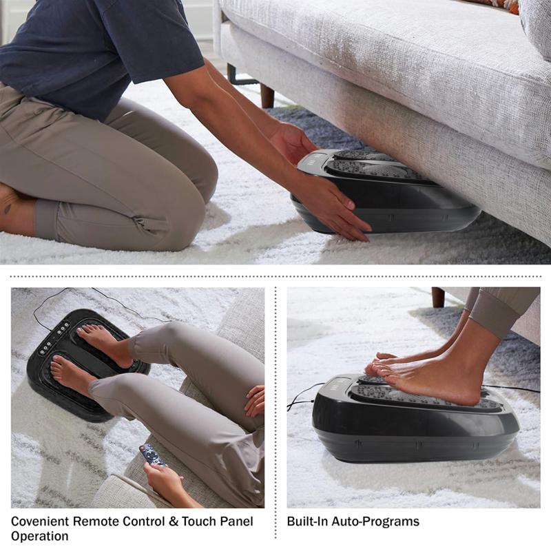 Multifunctional Foot Massager, Vibration Heating Electric Foot Circulation Stimulator, Foot, Leg, And Calf Relaxation Massage Device, Home Use With Remote Control Foot Massager. image 8