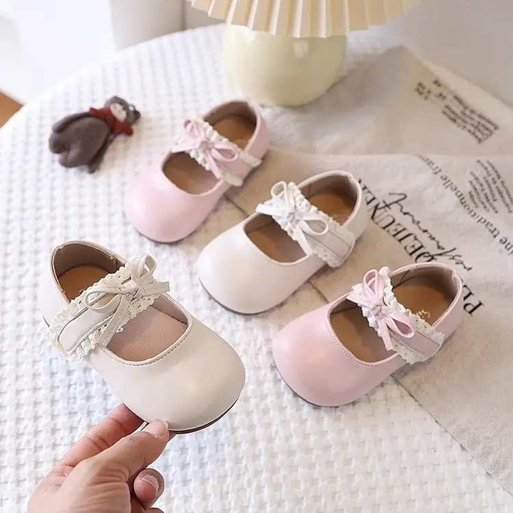 Girls' Small Leather Shoes, Baby Soft Soled