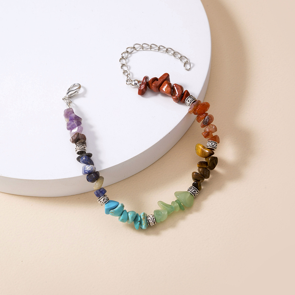 European And American Cross-border Small Jewelry Color Natural Stone Bracelet