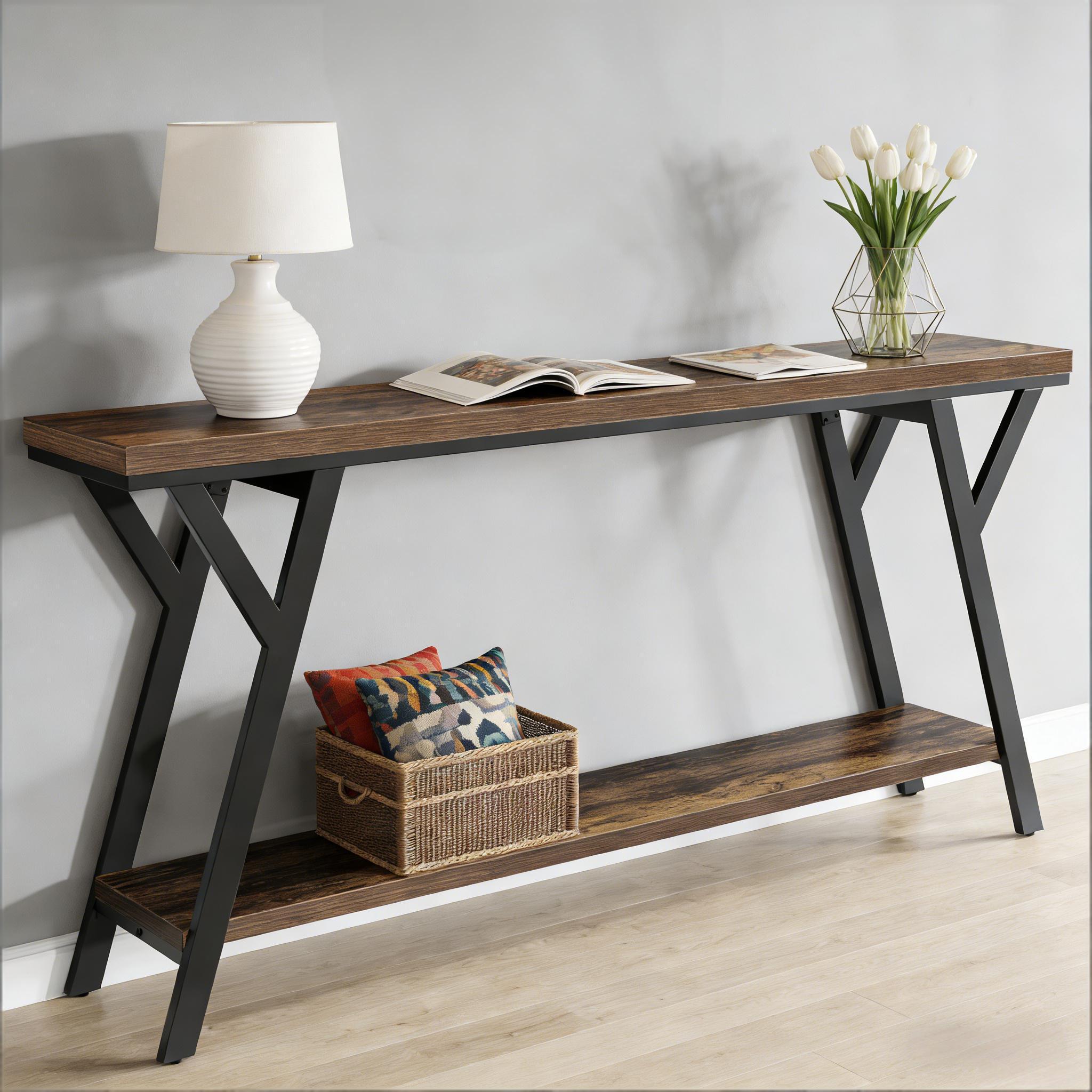 Couch Table,2-Tier Console Table,Sofa Table Couch