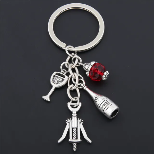 Creative Metal Wine Lovers Keychain Corkscrew Silver - Shop at LoveMi