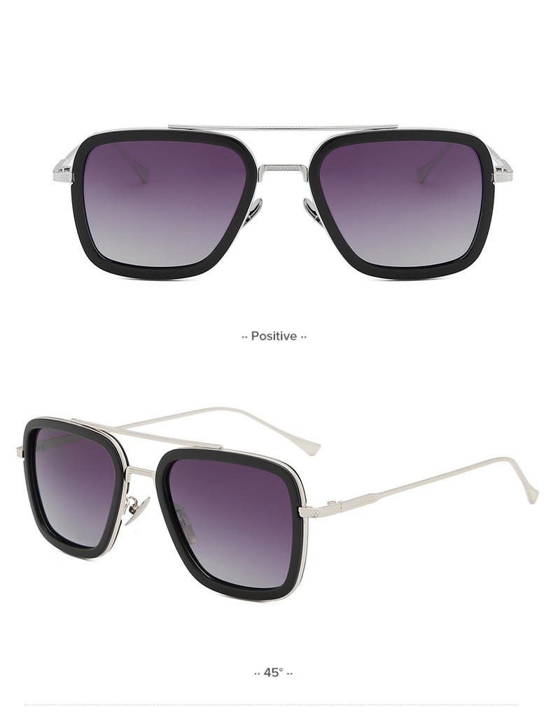 Title 3, European And American Square Polarized Sunglasses