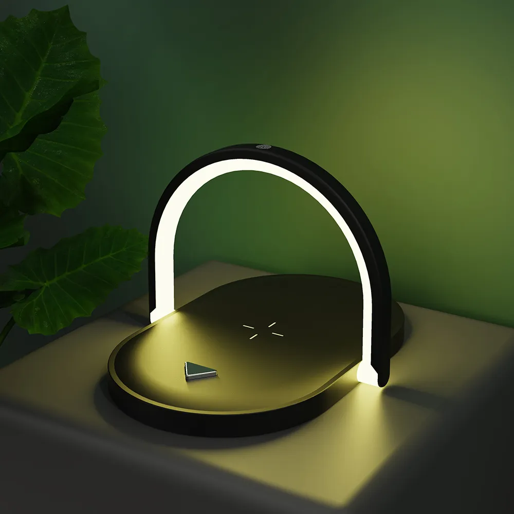 3 In 1 Foldable Wireless Charger Night Light Wireless Charging Station Stonego LED Reading Table Lamp 15W Fast Charging Light – image 9