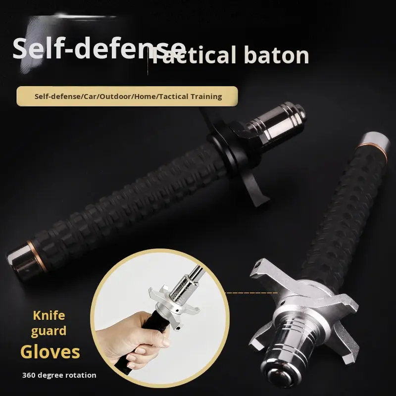 26 Inch Multifunctional Hiking Pole, Level 3, Extendable, Portable,car Mounted, Impact Resistant, Used For Hiking, Camping