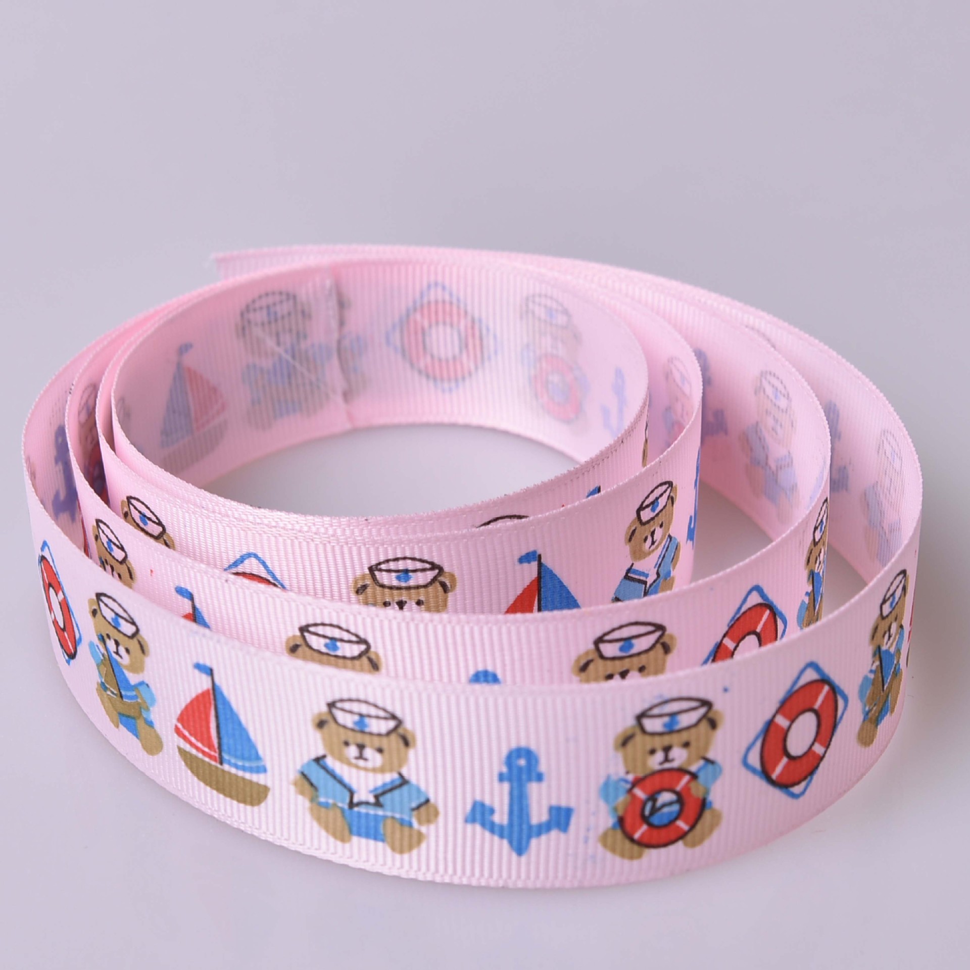 Title 5, Ribbed Band Printed Cartoon Plum Bear