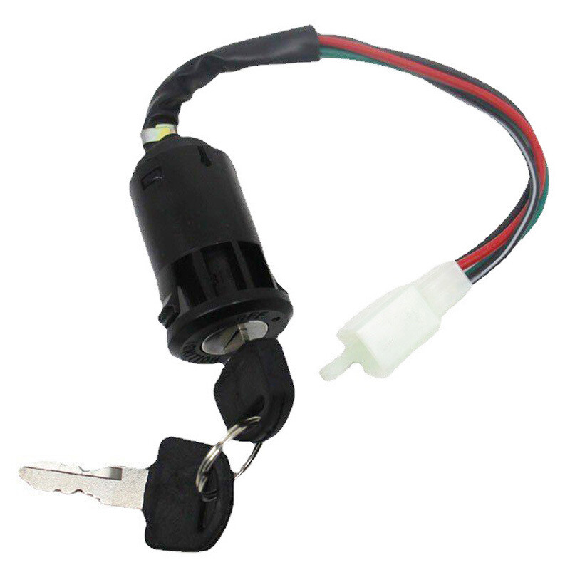 Universal motorcycle ignition barrel key s witch 4 wire