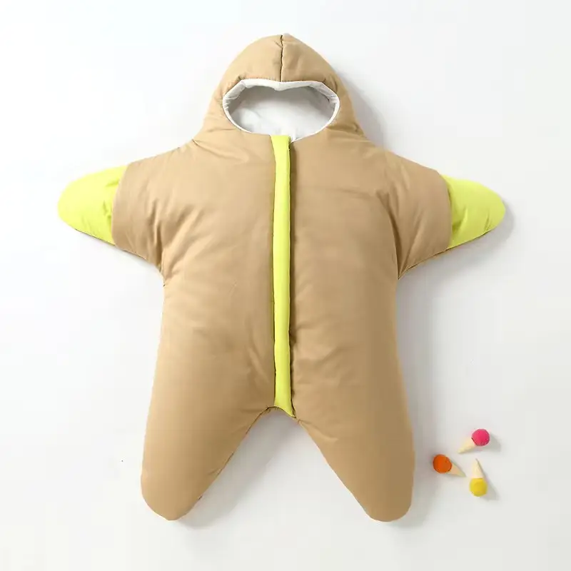 Newborn Baby's Foot Wrapped Thickened One-piece Clothes And Quilt