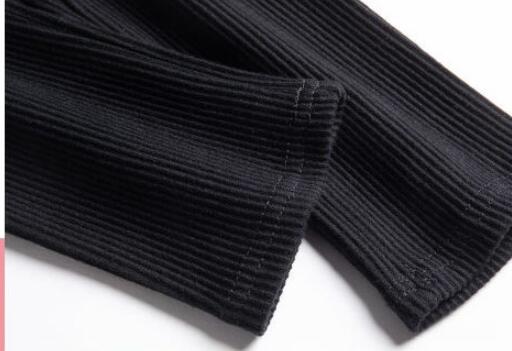 Stretch-waist Gray Threaded Bottoming Pants