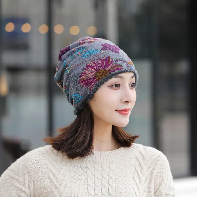 Winter And Autumn Warmth Neckwear Girl Han Banchao Grey Peony - Shop at LoveMi