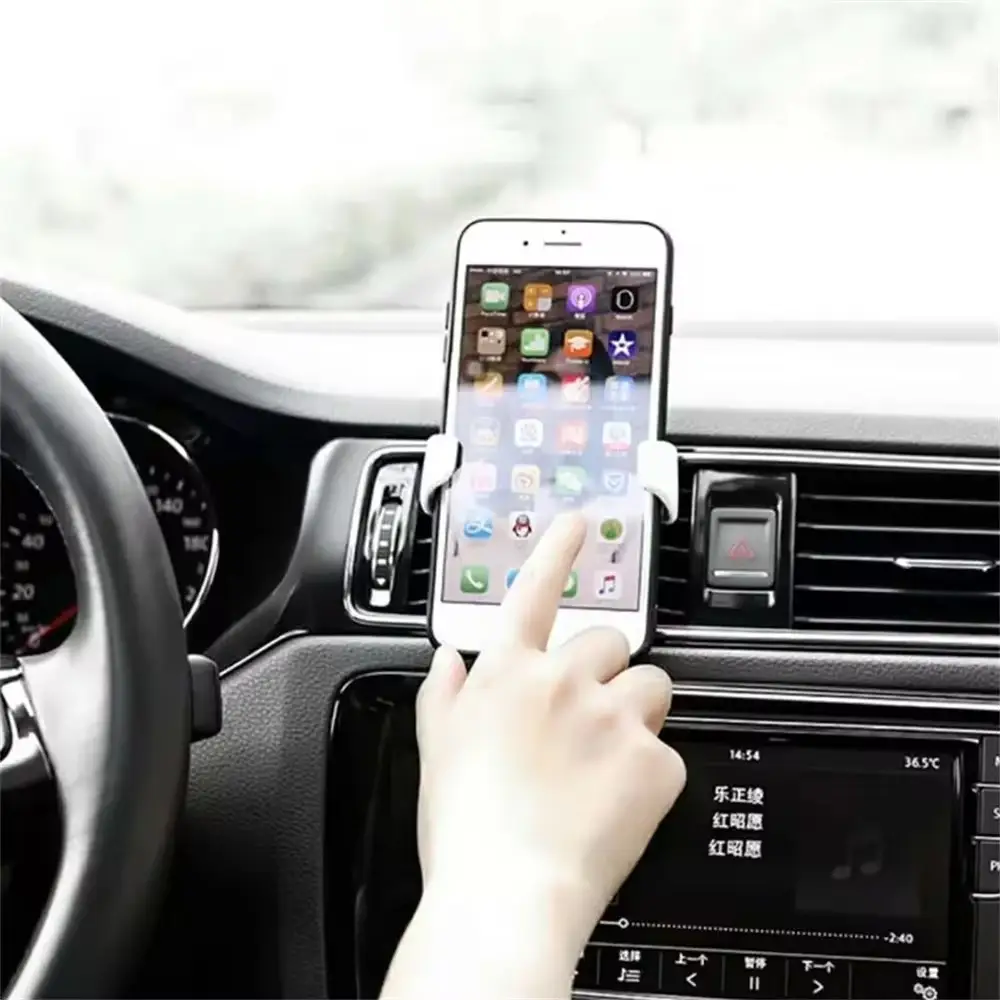 Universal Gravity Phone Holder Car Air Vent Mount Metal Mobile Stand GPS Support For Smartphone Air Vent Stand Cradle For Mobile Cell Phone
