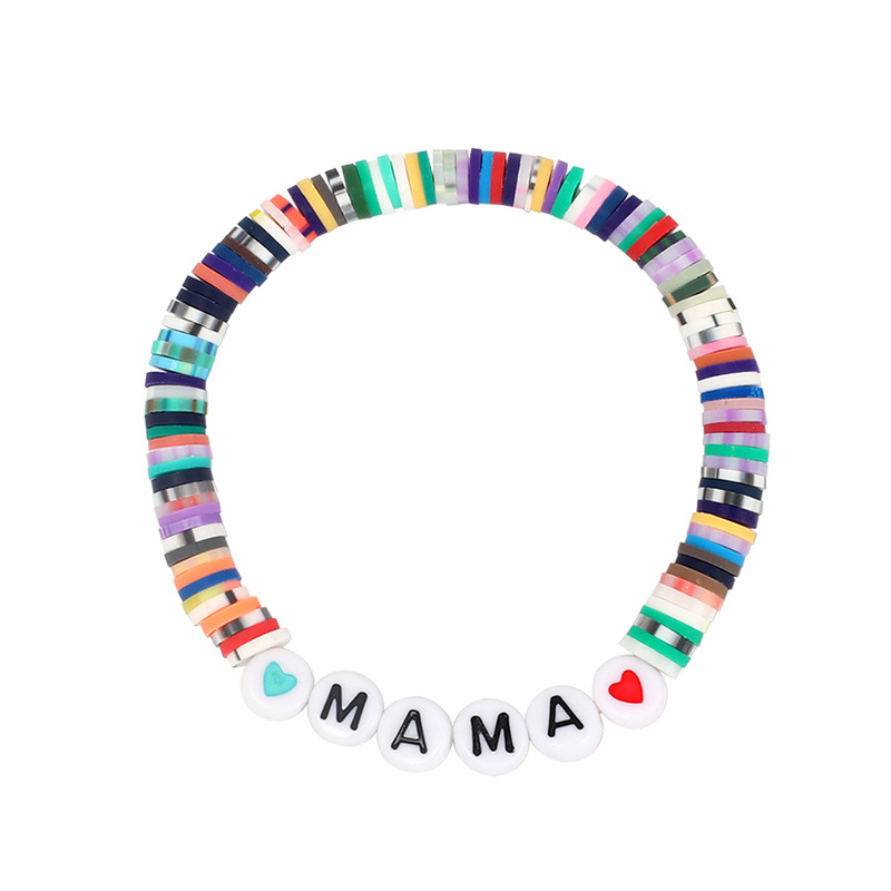 Polymer Clay Tablet English Alphabet Bracelet