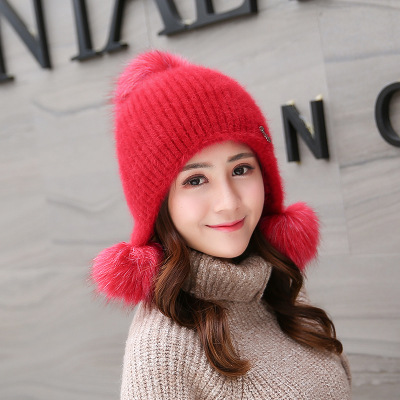 Title 6, Cute Autumn And Winter Warm Knitted Woolen Hat