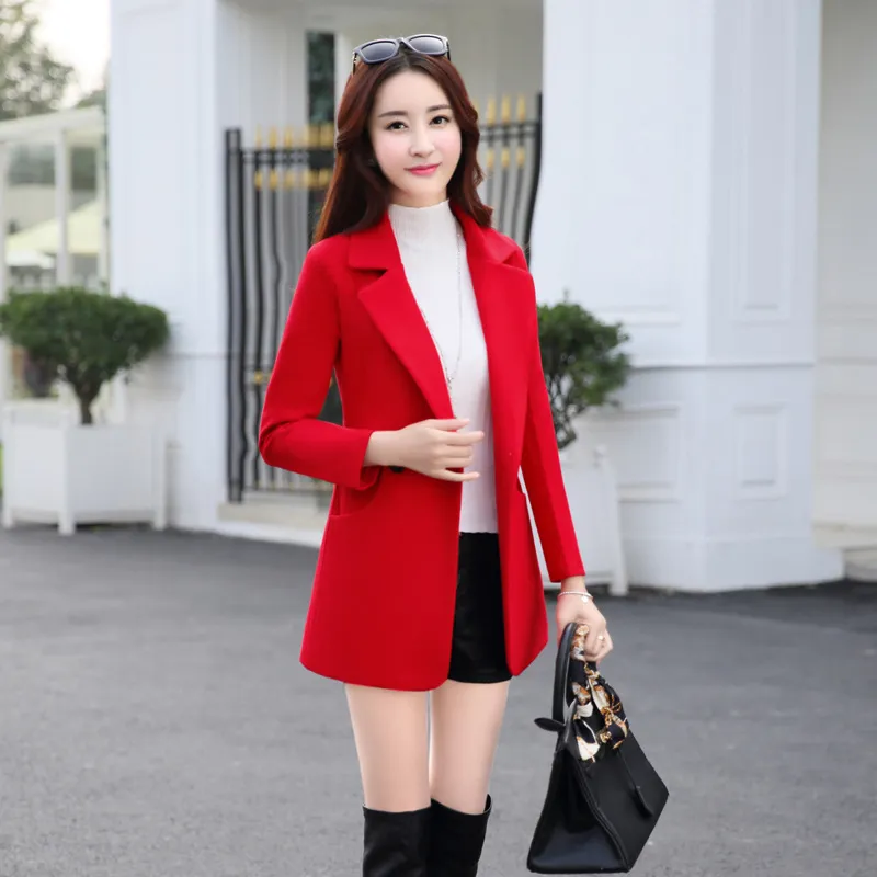 Mother Autumn And Winter Coat Noble Long Sleeves - Red