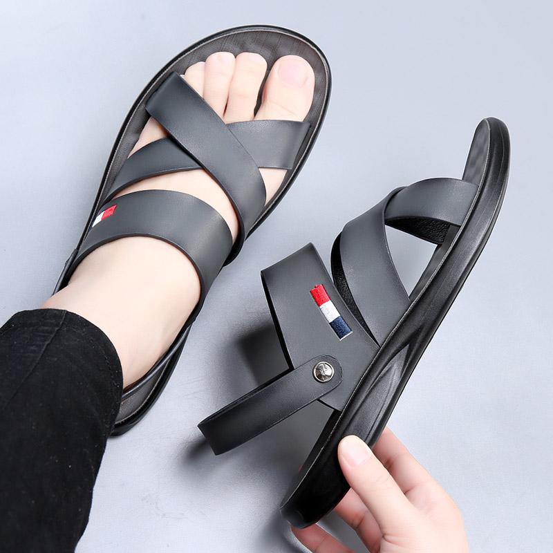 Two Layer Cowhide Wear Resistant Bottom Outdoor Sandals - Image 7