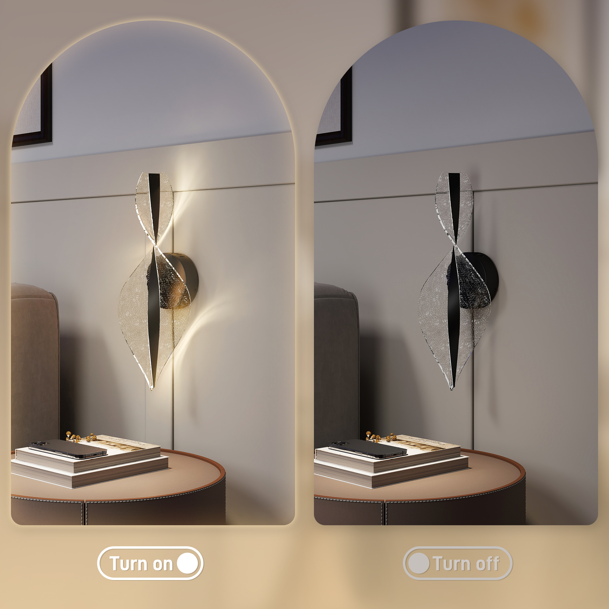 LED Wall Light 2-piece Set, 13W Modern Indoor Spiral Color Temperature — image 5