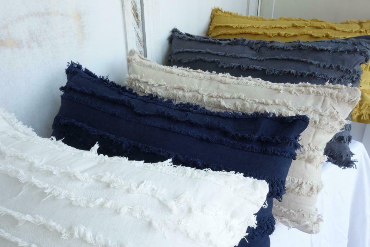 Home Mix & Match Cotton Fringing Rectangle Home Decor Pillow Cushion Cover 30x50